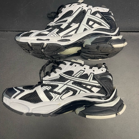 Balenciaga Shoes - Balenciaga Black and White Running Shoes